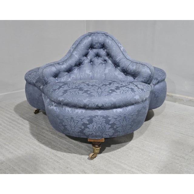 Victorian Walnut Conversation Seat, 1880s For Sale - Image 4 of 8