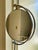 1970s Italian Modern Two -Tone Chrome and Brass Standing Mirror Mid 20th Century- Regency- In the Style of Romeo Rega For Sale - Image 5 of 9
