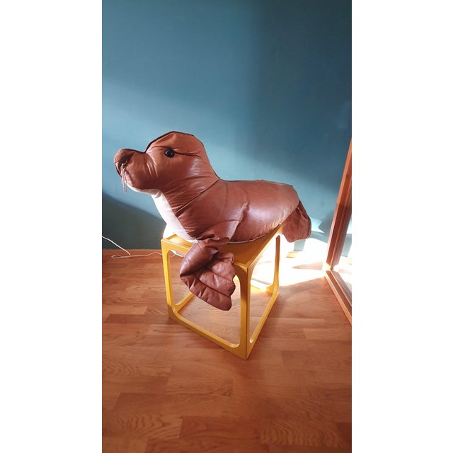 Textile Leather Seal Therapy Toy, 1970s For Sale - Image 7 of 7