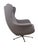 Modern Mid-Century Style High-Back Swivel Wing Lounge Chair For Sale - Image 10 of 18