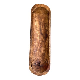 Antique European Wooden Dough Bowl, Hand Hewn For Sale