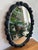 Rustic Late 20th Century Carved-Wood Look Black Mirror For Sale - Image 3 of 8