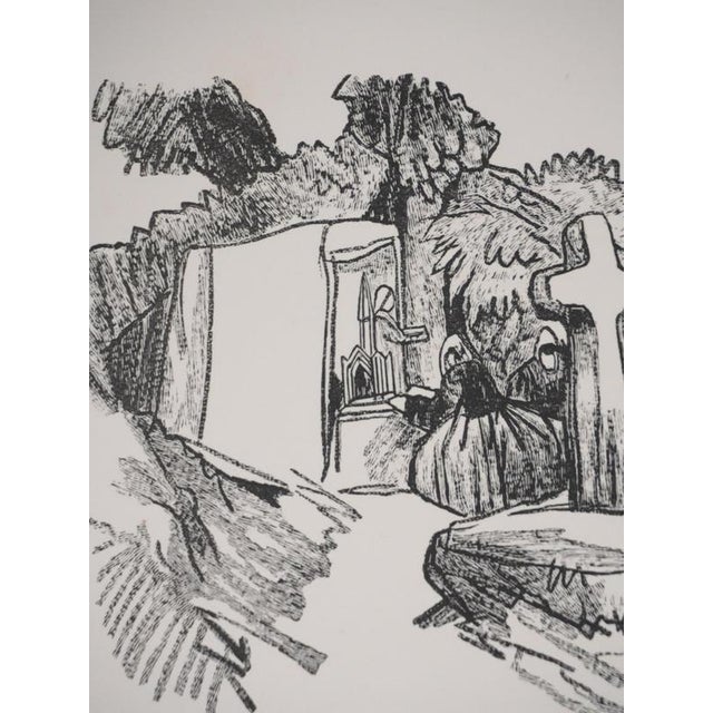 Mathurin Meheut, Brittany, Pilgrimage to the Oratory (Black), Engraving For Sale - Image 5 of 7