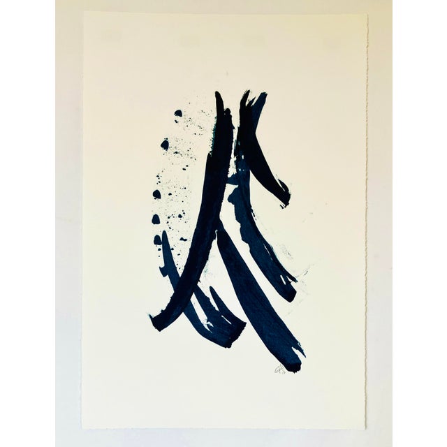 color study in Navy #12 contemporary abstract acrylic painting Color study in Navy #12. Part of a series of painting done...