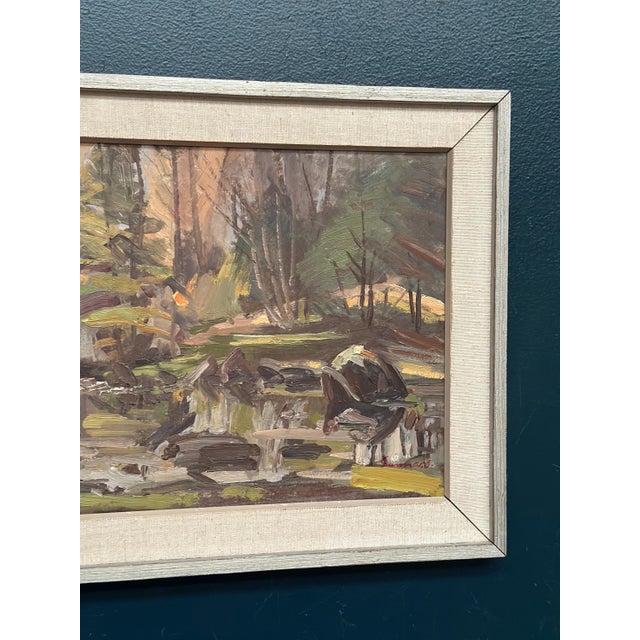 Gunnar Svensson, Sawmill, Apelnäs Roasjö, 1962, Oil Painting on Panel, Framed For Sale - Image 4 of 13