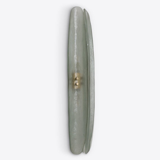 Dahlia Sea Glass Wall Light from Pure White Lines For Sale - Image 6 of 9