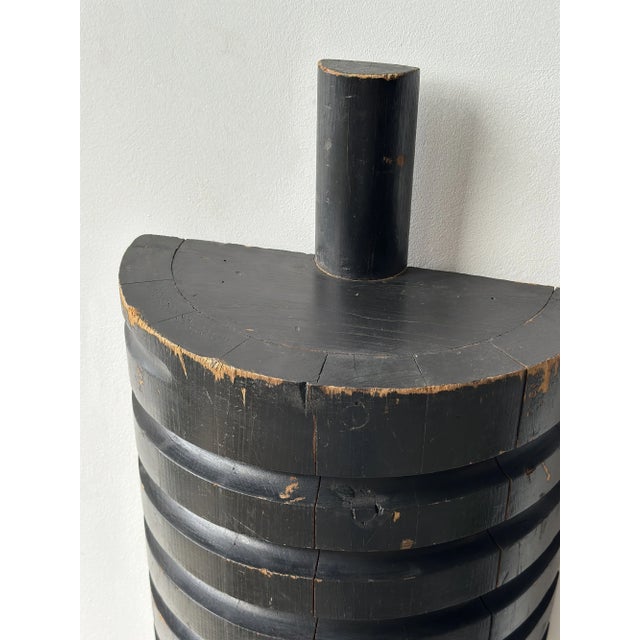 Vintage Large-Scale Industrial Black-Painted Foundry Mold, Circa Mid-20th Century For Sale - Image 11 of 16