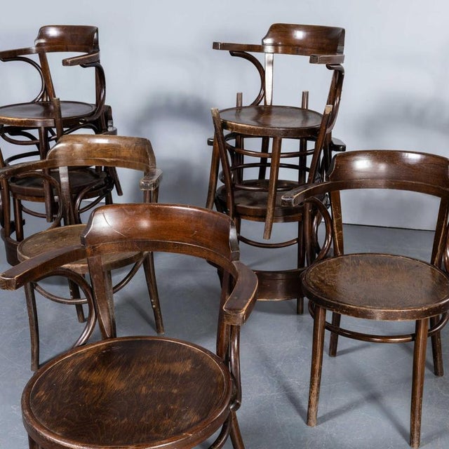 Gold Large Vintage Open Back Bentwood Dining Armchair, 1960s For Sale - Image 8 of 11