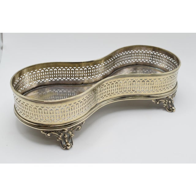 English Early 20th Century Silver Plated Two (2) Bottle Stand For Sale - Image 3 of 6