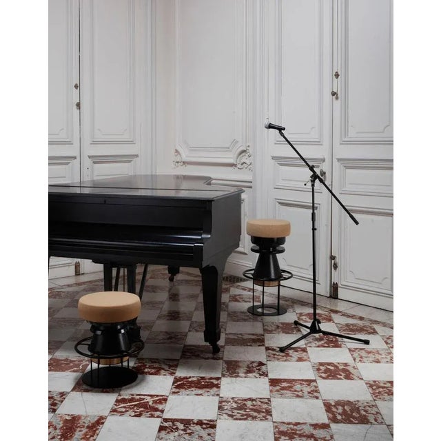 Contemporary Black Tembo Stool by Note Design Studio For Sale - Image 3 of 7