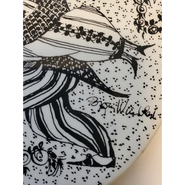 1960s Bjorn Wiinblad Ceramic Wall Plaque "Marts Victoire" Denmark - March For Sale - Image 11 of 13