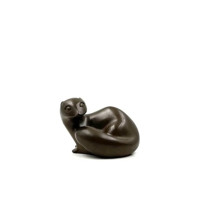 Mid-Century Bronze Otter Sculpture by Richard Fisher, 1950 For Sale - Image 12 of 12