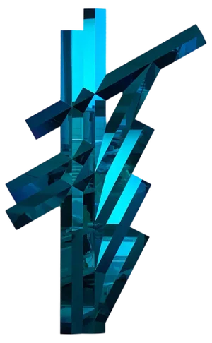 Galactica I Blue Mirror Sculpture by SB26