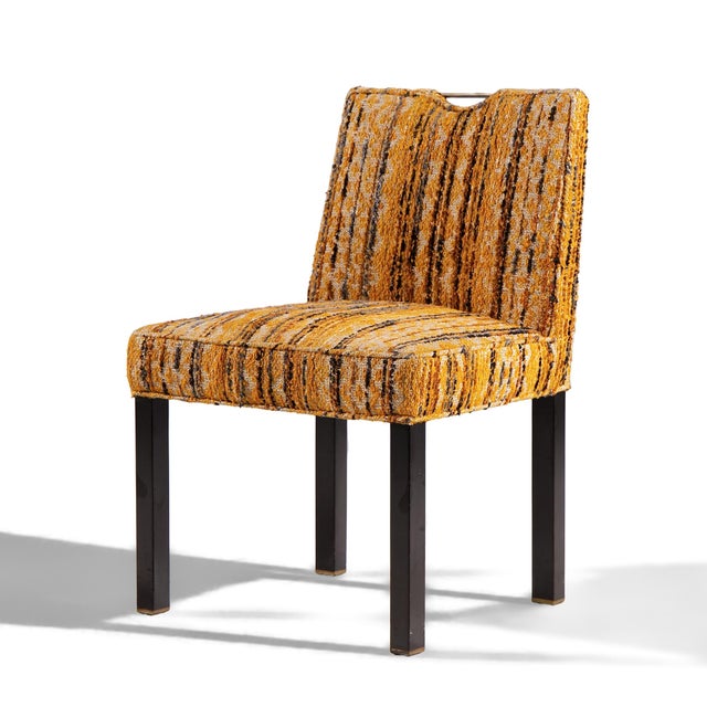 Edward Wormley for Dunbar Mid Century Brass Handled Dining Chairs - Pair For Sale In Chicago - Image 6 of 13