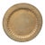 Vintage Indian Benares Brass Tray - 31" Large Round Hand-Etched Charger Tray For Sale