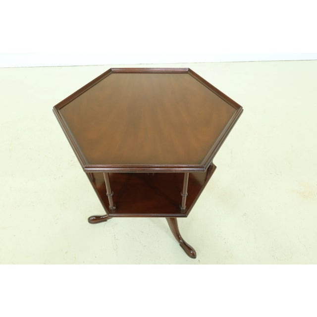 Approx: 40 Years Old Colonial Williamsburg CW-161 Hexagon shaped top, cabriole legs Original is circa 1750, Chippendale...