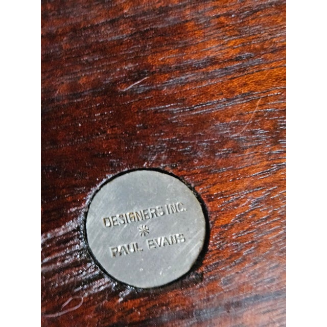 Paul Evans Paul Evans and Phillip Lloyd Powell Large Charger With Sunburst Pewter Inlay For Sale - Image 4 of 5