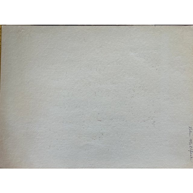 Paper Mid 20th Century Abstract Painting, Window View For Sale - Image 7 of 8