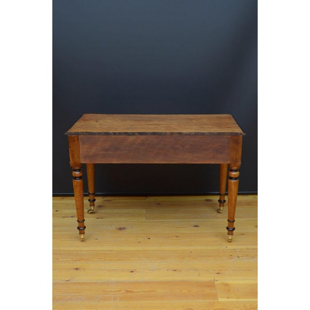 Victorian Satin Birch Writing Table For Sale - Image 4 of 16