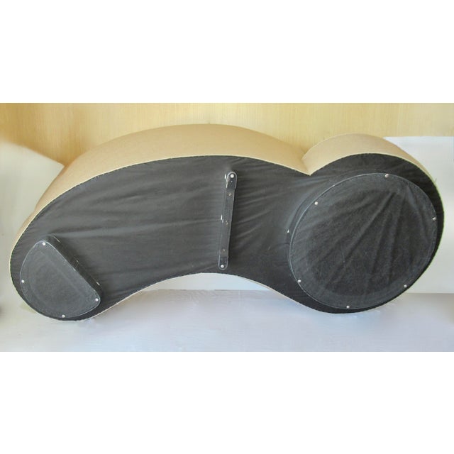 C.1978-80's Attributed to Vladimir Kagan for Directional Serpentine Sofa With "To the Trade," Kravet Textile For Sale - Image 18 of 18