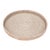 Artifacts Rattan Round Serving/Ottoman Tray with Glass Insert in White Wash - 19" For Sale