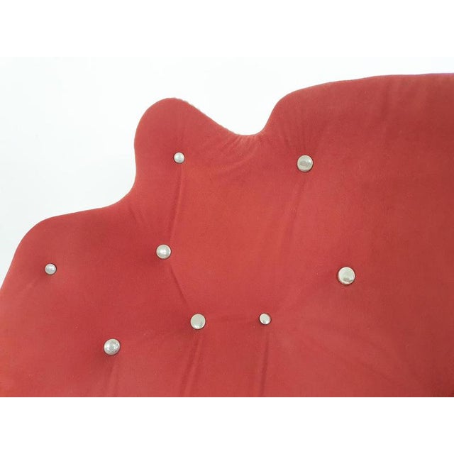 Red Asymmetrical Lounge Chair, 1980s For Sale - Image 8 of 10