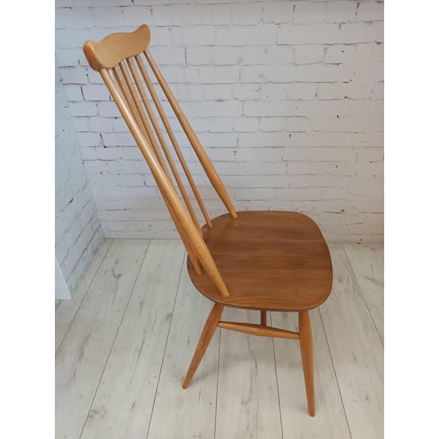 Vintage Goldsmith Dining Chairs in Light Elm attributed to Lucian Ercolani for Ercol, 1960s, Set of 4 For Sale - Image 6 of 14