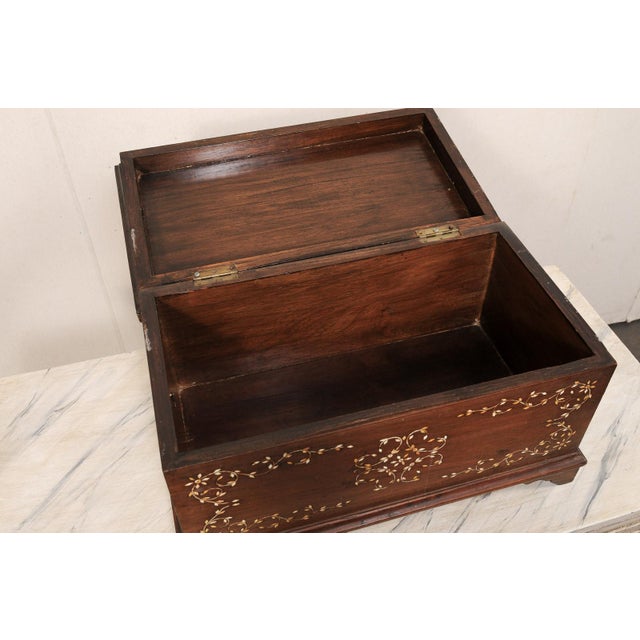 Mid 20th Century Hand-Crafted Kashmiri Keepsake Box W/ Inlay For Sale - Image 4 of 12