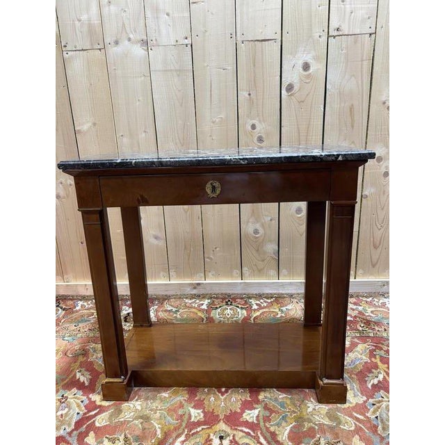 Traditional Empire Console Table in Mahogany For Sale - Image 3 of 9