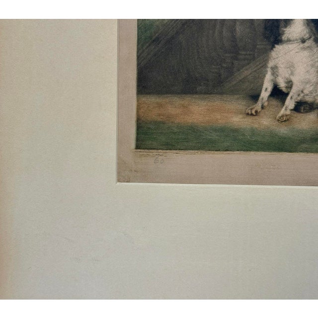 Antique Traditional Mezzotint Engraving "Lady Muster" Framed Art For Sale - Image 13 of 14