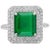4 Carat Emerald Cut Colombian Emerald and Diamond Platinum Ring Estate For Sale - Image 15 of 18