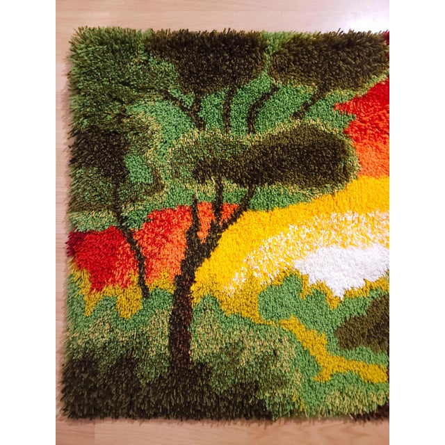 German Wool Wall Tapestry, 1970s, in Flawless conditions. Designed 1970 to 1979