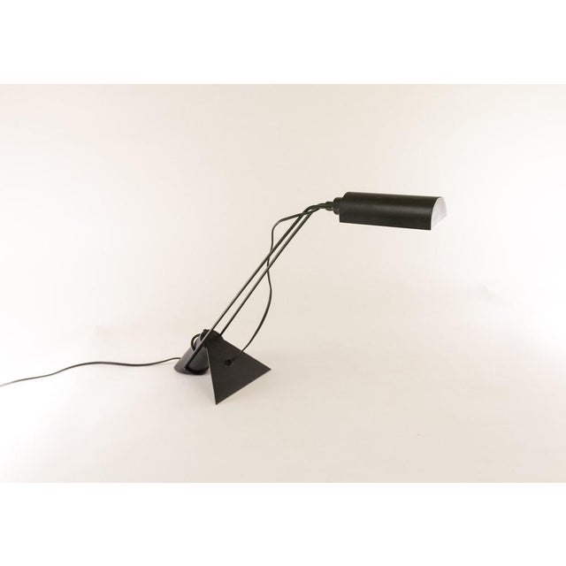 1970s Adjustable Black Metal Table Lamp, Italy, 1970s For Sale - Image 5 of 9