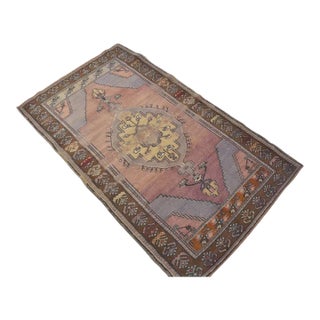 Small Bohemian Vintage Area Carpet For Sale