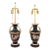 Pair of Vintage Mid 20th Century Classical Lamps, Dual Sockets With Pull Chains and Cord Switch For Sale