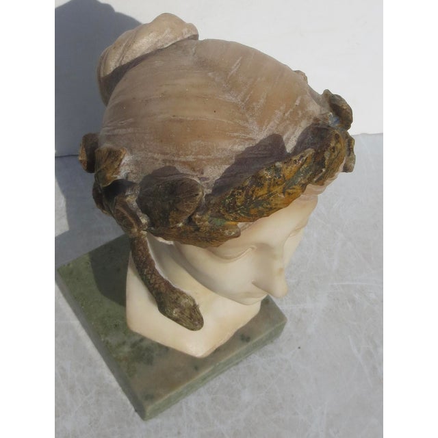 Stone Hygieia Goddess of Good Health Alabaster Carving Circa 1890s For Sale - Image 7 of 12