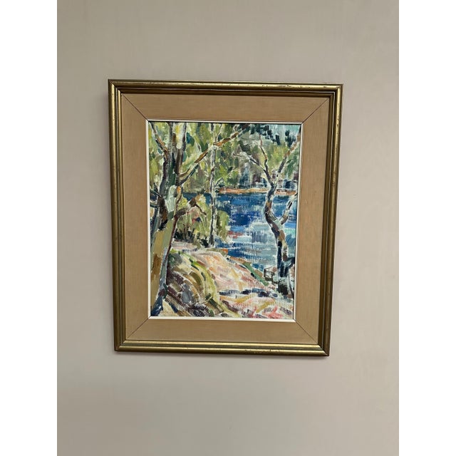 Landscape Nature, 1950s, Oil Painting on Canvas, Framed For Sale - Image 8 of 18