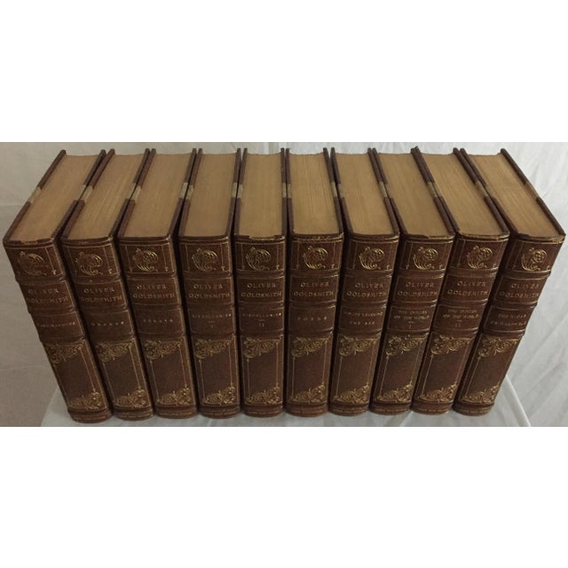 Traditional 1900s the Works of Oliver Goldsmith, Turk's Head Edition Leatherbound Volume Set - 10 Books For Sale - Image 3 of 7