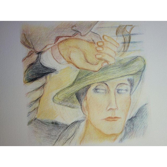 Pierre KLOSSOWSKI (1905-2001) Head of Roberte Original color lithograph Signed in pencil Marked as Artist's Proof (EA) On...