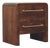 Smoked Oak and Mango Wood Curved Nightstand For Sale