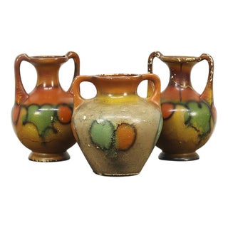 Vintage Vases in Earthenware, 1920s, Set of 3 For Sale