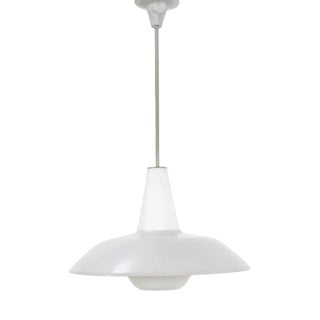 Pendant Lamp in Light Grey, 1950s For Sale