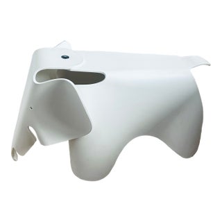 Charles & Ray Eames White Elephant Vitra Mid Century Modern Toy Ottoman Stool For Sale