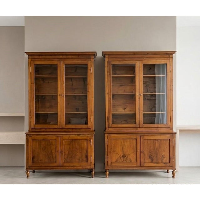 Walnut Bookcases, 1840s, Set of 2 For Sale - Image 14 of 14