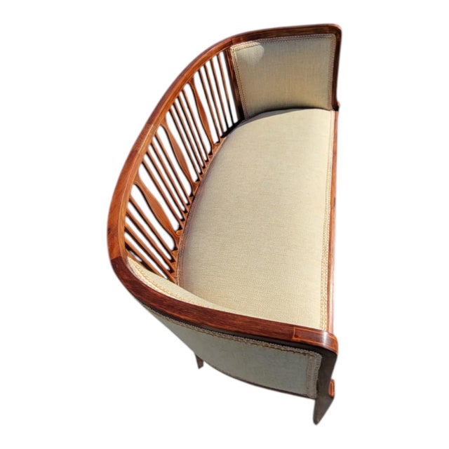 1920s Edwardian English Window Bench Refinished Upholstered Seat For Sale - Image 10 of 18