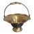 Vintage Small Brass Basket With Swivel Handle For Sale