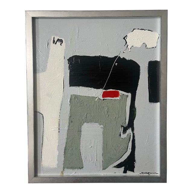Mid-Century Modern Abstract Painting by Artist Ken Joaquin For Sale