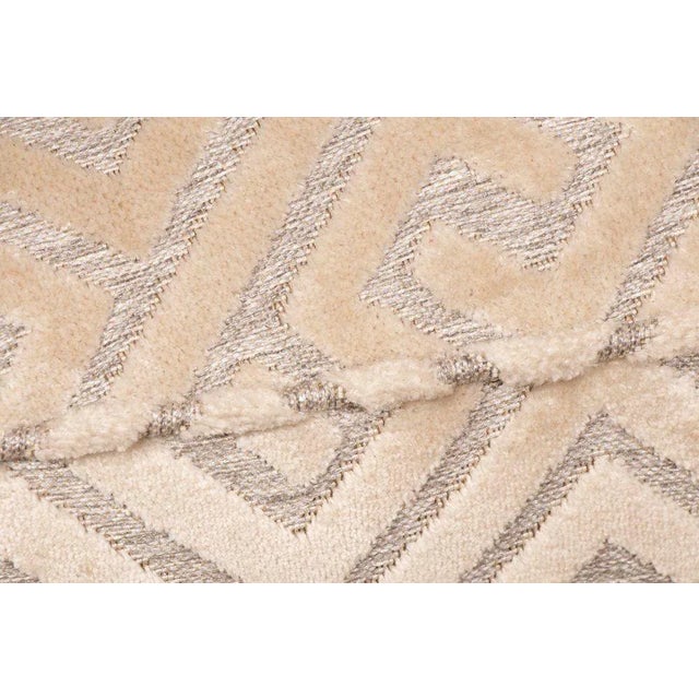 Textile Set of French Art Deco Armchairs with Black Lacquered Frame, 1930 For Sale - Image 7 of 8