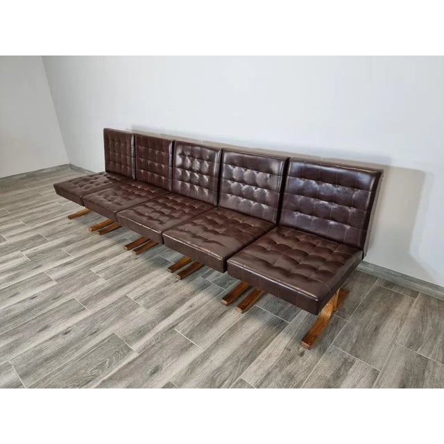 1960s Czechoslovakian Armchairs by Ludvik Volak for Holes Tree, Set of 5 For Sale - Image 5 of 16