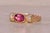 1990s The Coventry: Bezel Set Tourmaline and Natural Diamond Ring in Yellow Gold For Sale - Image 5 of 11